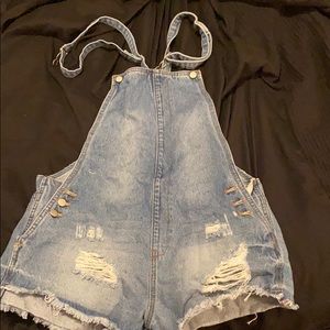 Ginger Denim Shortails (Short Overalls)